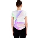 Abstract T- Shirt Purple Minimalistic Abstract Digital Art T- Shirt Crew Neck Crop Top View2