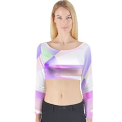 Abstract T- Shirt Purple Minimalistic Abstract Digital Art T- Shirt Long Sleeve Crop Top by maxcute