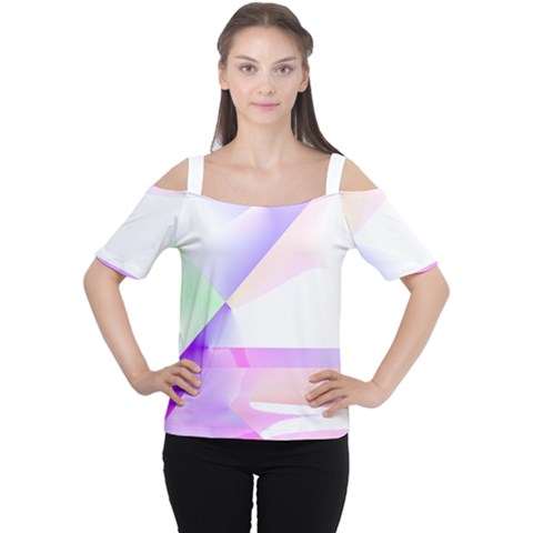 Abstract T- Shirt Purple Minimalistic Abstract Digital Art T- Shirt Cutout Shoulder Tee by maxcute