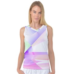 Abstract T- Shirt Purple Minimalistic Abstract Digital Art T- Shirt Women s Basketball Tank Top by maxcute