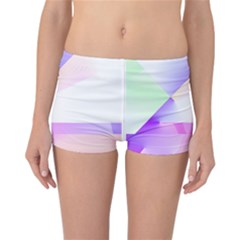 Abstract T- Shirt Purple Minimalistic Abstract Digital Art T- Shirt Reversible Boyleg Bikini Bottoms by maxcute