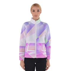 Abstract T- Shirt Purple Minimalistic Abstract Digital Art T- Shirt Women s Bomber Jacket