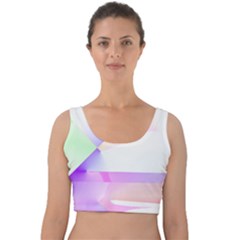 Abstract T- Shirt Purple Minimalistic Abstract Digital Art T- Shirt Velvet Crop Top by maxcute