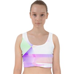 Abstract T- Shirt Purple Minimalistic Abstract Digital Art T- Shirt Velvet Racer Back Crop Top by maxcute