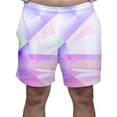 Abstract T- Shirt Purple Minimalistic Abstract Digital Art T- Shirt Men s Shorts