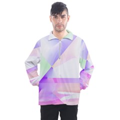 Abstract T- Shirt Purple Minimalistic Abstract Digital Art T- Shirt Men s Half Zip Pullover by maxcute