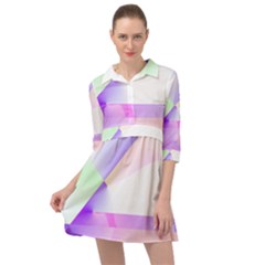 Abstract T- Shirt Purple Minimalistic Abstract Digital Art T- Shirt Mini Skater Shirt Dress by maxcute