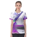 Abstract T- Shirt Purple Northern Lights Colorful Abstract T- Shirt Women s Sport Mesh Tee View1