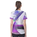 Abstract T- Shirt Purple Northern Lights Colorful Abstract T- Shirt Women s Sport Mesh Tee View2