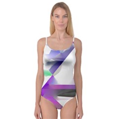 Abstract T- Shirt Purple Northern Lights Colorful Abstract T- Shirt Camisole Leotard  by maxcute