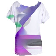 Abstract T- Shirt Purple Northern Lights Colorful Abstract T- Shirt Women s Oversized Tee by maxcute