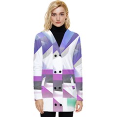 Abstract T- Shirt Purple Northern Lights Colorful Abstract T- Shirt Button Up Hooded Coat  by maxcute