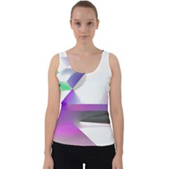 Abstract T- Shirt Purple Northern Lights Colorful Abstract T- Shirt Velvet Tank Top by maxcute