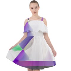 Abstract T- Shirt Purple Northern Lights Colorful Abstract T- Shirt Cut Out Shoulders Chiffon Dress by maxcute