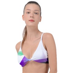 Abstract T- Shirt Purple Northern Lights Colorful Abstract T- Shirt Knot Up Bikini Top by maxcute