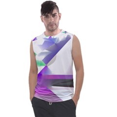 Abstract T- Shirt Purple Northern Lights Colorful Abstract T- Shirt Men s Regular Tank Top by maxcute