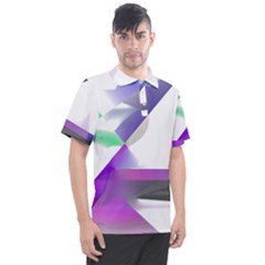 Abstract T- Shirt Purple Northern Lights Colorful Abstract T- Shirt Men s Polo Tee by maxcute