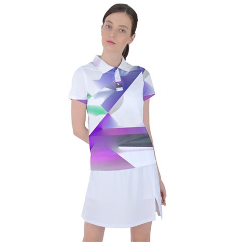 Abstract T- Shirt Purple Northern Lights Colorful Abstract T- Shirt Women s Polo Tee by maxcute