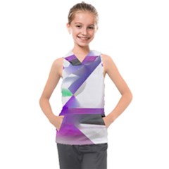 Abstract T- Shirt Purple Northern Lights Colorful Abstract T- Shirt Kids  Sleeveless Hoodie by maxcute