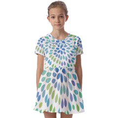 Abstract T- Shirt Rapoline T- Shirt Kids  Short Sleeve Pinafore Style Dress by maxcute