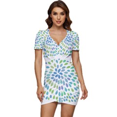 Abstract T- Shirt Rapoline T- Shirt Low Cut Cap Sleeve Mini Dress