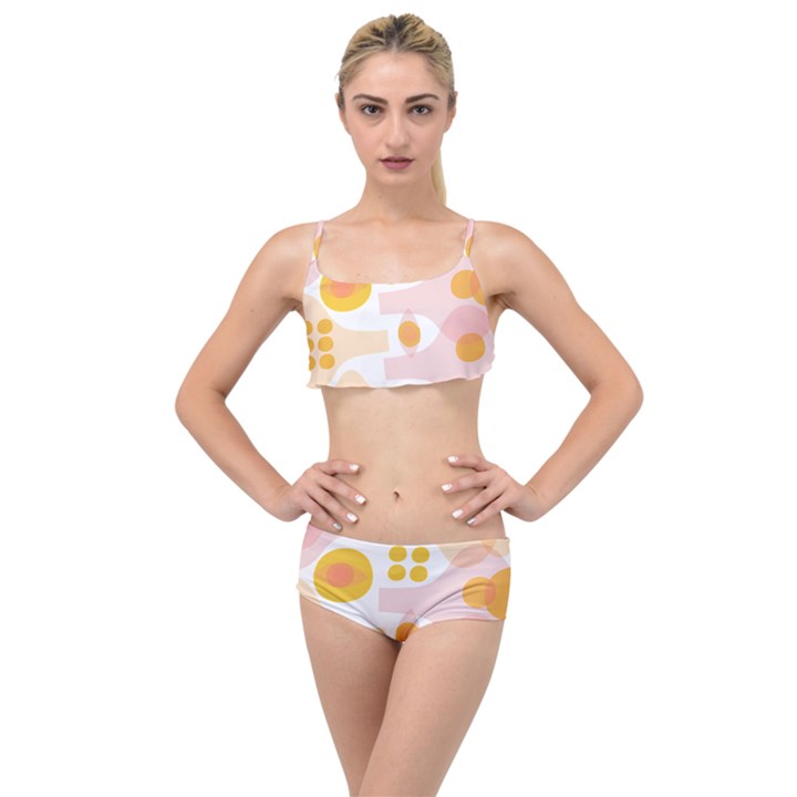 Abstract T- Shirt Science Lab T- Shirt Layered Top Bikini Set