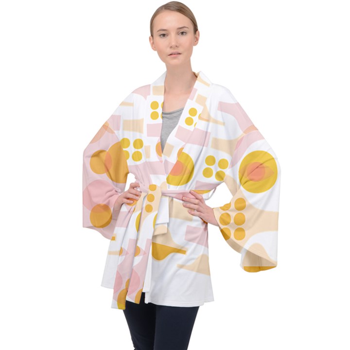 Abstract T- Shirt Science Lab T- Shirt Long Sleeve Velvet Kimono 