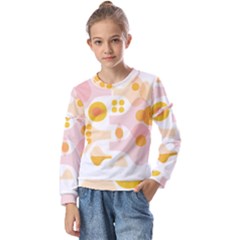 Abstract T- Shirt Science Lab T- Shirt Kids  Long Sleeve Tee with Frill 