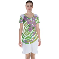 Abstract T- Shirt Tropical World T- Shirt Short Sleeve Nightdress by maxcute