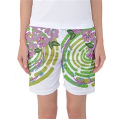 Abstract T- Shirt Tropical World T- Shirt Women s Basketball Shorts by maxcute