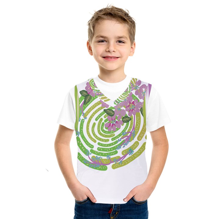 Abstract T- Shirt Tropical World T- Shirt Kids  Basketball Tank Top