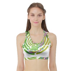 Abstract T- Shirt Tropical World T- Shirt Sports Bra With Border by maxcute