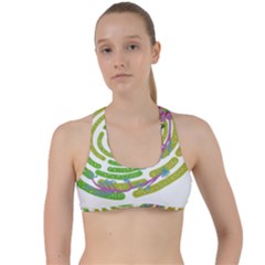 Abstract T- Shirt Tropical World T- Shirt Criss Cross Racerback Sports Bra by maxcute