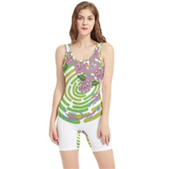 Abstract T- Shirt Tropical World T- Shirt Women s Wrestling Singlet by maxcute