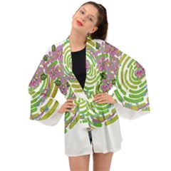 Abstract T- Shirt Tropical World T- Shirt Long Sleeve Kimono by maxcute