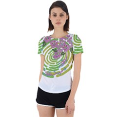 Abstract T- Shirt Tropical World T- Shirt Back Cut Out Sport Tee by maxcute