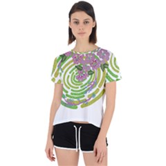 Abstract T- Shirt Tropical World T- Shirt Open Back Sport Tee by maxcute