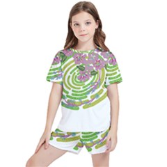 Abstract T- Shirt Tropical World T- Shirt Kids  Tee And Sports Shorts Set by maxcute