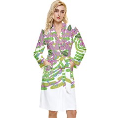 Abstract T- Shirt Tropical World T- Shirt Long Sleeve Velour Robe by maxcute