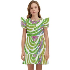 Abstract T- Shirt Tropical World T- Shirt Kids  Winged Sleeve Dress by maxcute