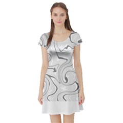 Abstract T- Shirt Vea I I T- Shirt Short Sleeve Skater Dress by maxcute