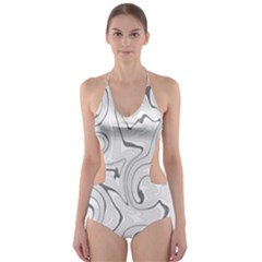 Abstract T- Shirt Vea I I T- Shirt Cut-out One Piece Swimsuit by maxcute