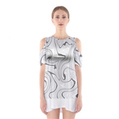 Abstract T- Shirt Vea I I T- Shirt Shoulder Cutout One Piece Dress by maxcute