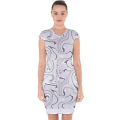 Abstract T- Shirt Vea I I T- Shirt Capsleeve Drawstring Dress  by maxcute