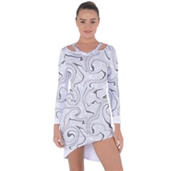 Abstract T- Shirt Vea I I T- Shirt Asymmetric Cut-out Shift Dress by maxcute