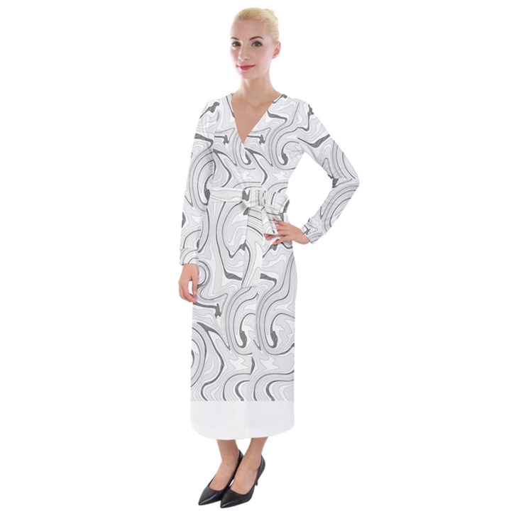 Abstract T- Shirt Vea I I T- Shirt Velvet Maxi Wrap Dress