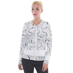 Abstract T- Shirt Vea I I T- Shirt Velvet Zip Up Jacket by maxcute