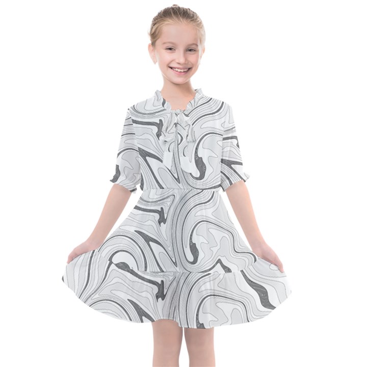 Abstract T- Shirt Vea I I T- Shirt Kids  All Frills Chiffon Dress