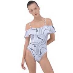 Abstract T- Shirt Vea I I T- Shirt Frill Detail One Piece Swimsuit by maxcute