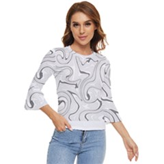 Abstract T- Shirt Vea I I T- Shirt Bell Sleeve Top